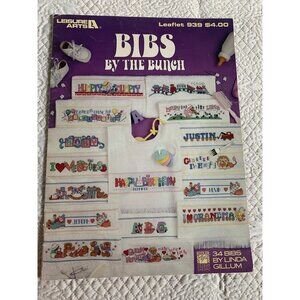 Leisure Arts Bibs By The Bunch Cross Stitch Leaflet Book